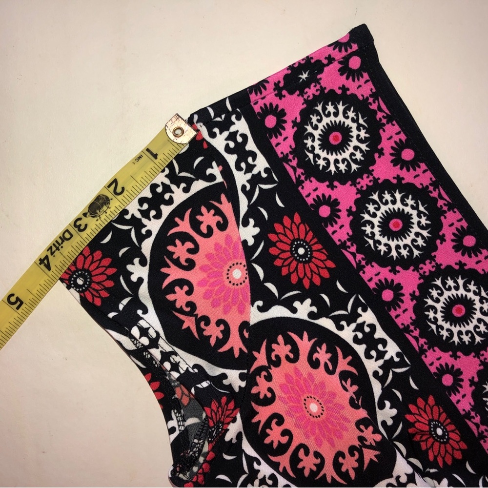 LONDON TIMES Medallion Print Pull-on Stretch Wrap Bodice Cap Sleeves Dress (8P) - Picture 10 of 16